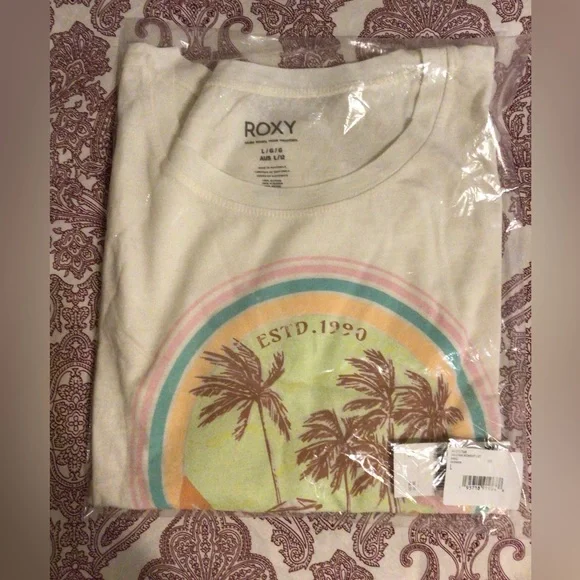 NWT Roxy Haleiwa Moment Cropped Baby T Shirt - Picture 9 of 12